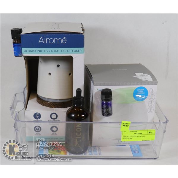 ASSORTED ESSENTIAL OIL DIFFUSERS