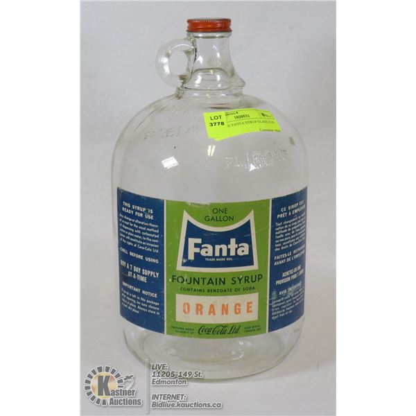 VINTAGE FANTA SYRUP GLASS JUG 160 OZ
