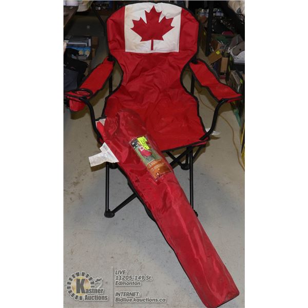 SET OF TWO "CANADA DAY" FOLD-OPEN CAMP CHAIRS -