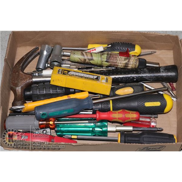 BOX OF HAND TOOLS