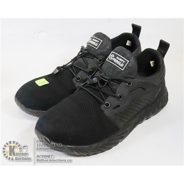 PAIR OF SAFETY TQ GOLD STEEL TOED RUNNERS