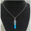 Image 1 : TURQUIOSE STONE IN STAINLESS SHEATH NECKLACE