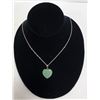 Image 1 : JADE STONE HEART NECKLACE