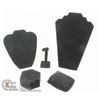 Image 1 : SET OF BLACK VELVET JEWELRY  DISPLAYS