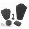 Image 1 : SET OF BLACK VELVET JEWELRY  DISPLAYS
