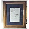 Image 1 : 33)  FRAMED AND MATTED UNDER GLASS PEN AND INK DRAWING SIGNED BY THE ARTIST DAPHNE ODJIG FROM 1979, 