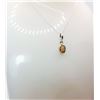 Image 1 : 21)  NATURAL OVAL AUSRALIAN FIRE OPAL PENDANT SET IN 925 STERLING SILVER AND 18" STERLING SILVER CHA
