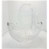 Image 3 : 30)  VINTAGE RIBBED GLASS BASKET CANDY DISH HOME DÉCOR