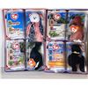 Image 1 : 29)  LOT OF 4 FACTORY SEALED  "TEENIE BEANIE BABIES" FROM 2000, INCLUDES EEX, THE T-REX, SPANGLE THE