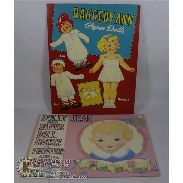 VINTAGE RAGGEDY ANN PAPER DOLLS