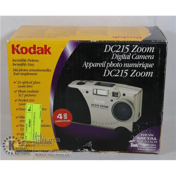 KODAK DC215 ZOOM DIGITAL CAMERA