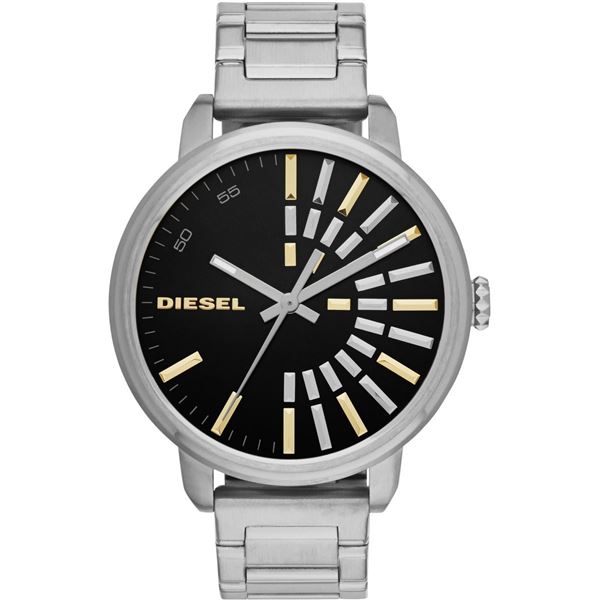 NEW DIESEL GUNMETAL TONE BLACK 49MM DIAL MSRP $219