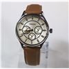 Image 3 : NEW FOSSIL SILVER TONE BROWN LEATHER CHRONO WATCH