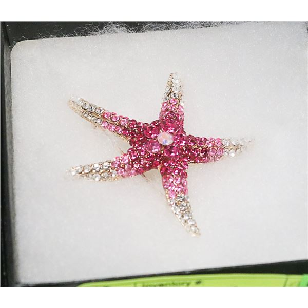 STARFISH RHINESTONE BROOCH