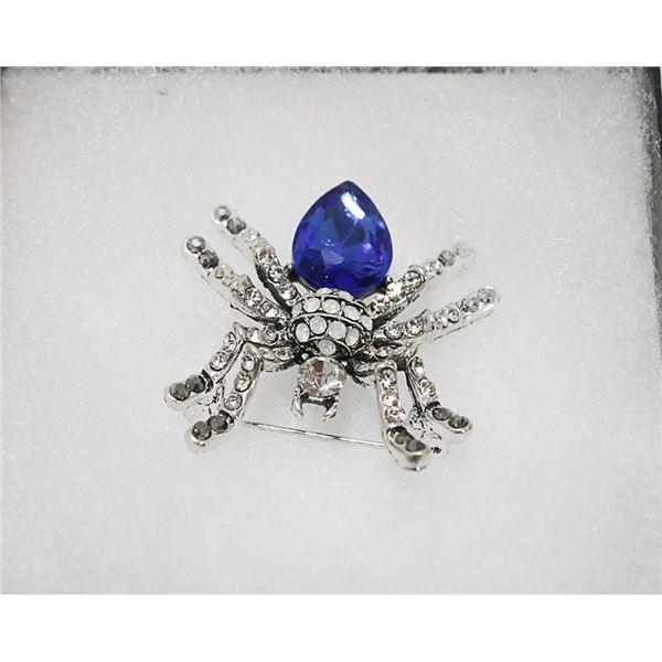 SPIDER RHINESTONE BROOCH