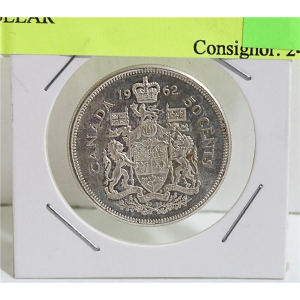 1962 CANADIAN SILVER HALF DOLLAR