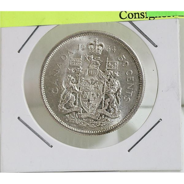 1964 CANADIAN SILVER HALF DOLLAR