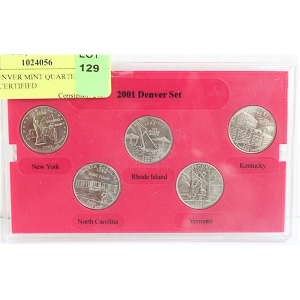 2001 DENVER MINT QUARTERS C.O.A. CERTIFIED