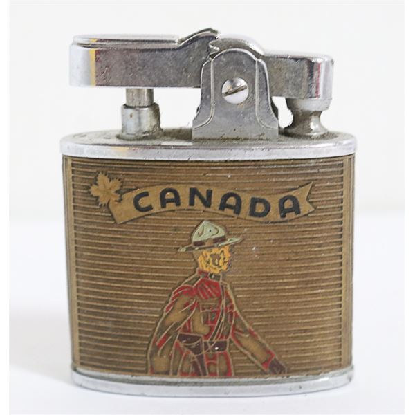 1950'S WIZLITE RCMP LIGHTER CANADA MAP