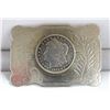 Image 1 : AMERICAN SILVER DOLLAR BELT BUCKLE 1921 MORGAN