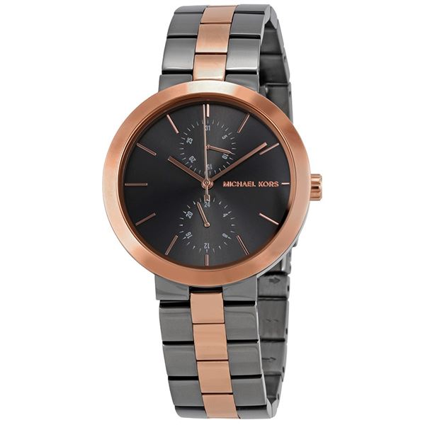 NEW MICHAEL KORS 39MM ROSEGOLD GUNMETAL MSRP $299