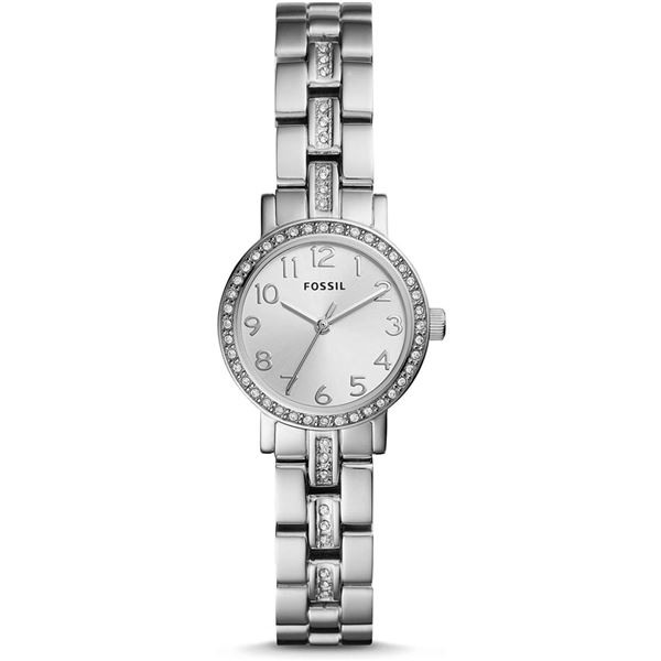 NEW FOSSIL 26MM DIAL CRYSTAL BEZEL ST. STEEL WATCH