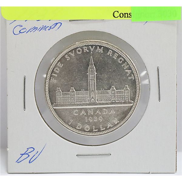BRILLIANT UNCIRCULATED CANADIAN 1939 COMMON SILVER