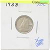 Image 1 : LOW MINTAGE 1938 CANADIAN GVI SILVER 10 CENT COIN