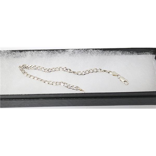 SOLID .925 SILVER ITALIAN LINK BRACELET 8"