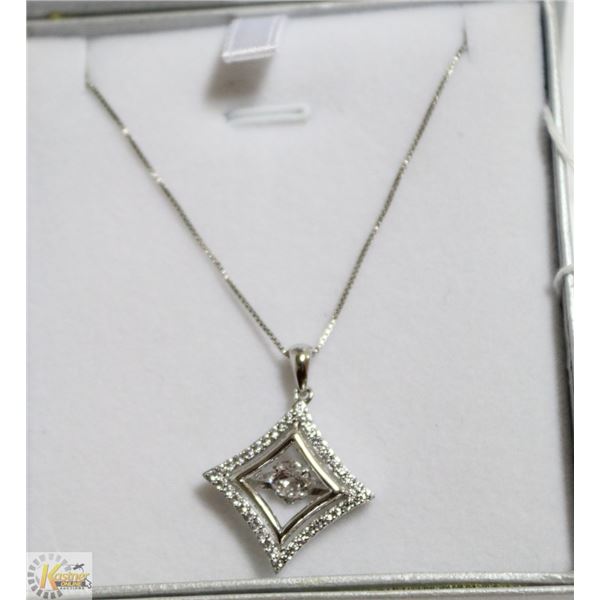 PENDANT AND NECKLACE. DANCING STONE (2)