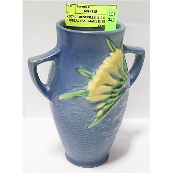 VINTAGE ROSEVILLE VASE MADE IN USA  APPROX. 10"