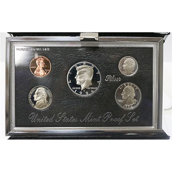 OVER 1/2 OZ 90% SILVER 1994 USA PREMIER PROOF SET