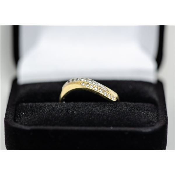 10K GOLD SEMI-ETERNITY BAND RING SIZE 9