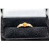 Image 1 : 10K GOLD ORANGE SAPPHIRE DIAMOND RING SIZE 7