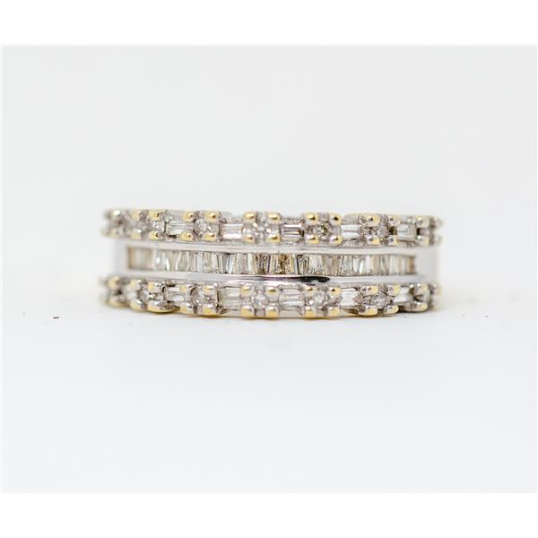 10K GOLD DIAMOND TWO TONE RING SIZE 7