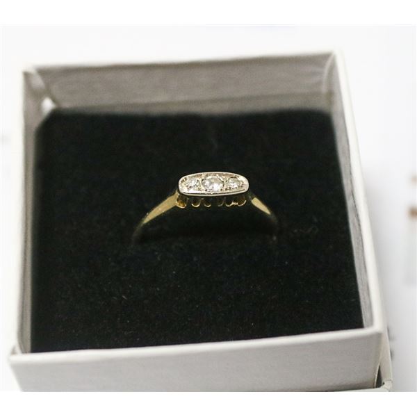 14K GOLD DIAMOND VINTAGE RING SIZE 7.5