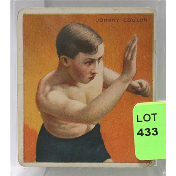 1910 MECCA BOXING CARD JOHNNY COULON