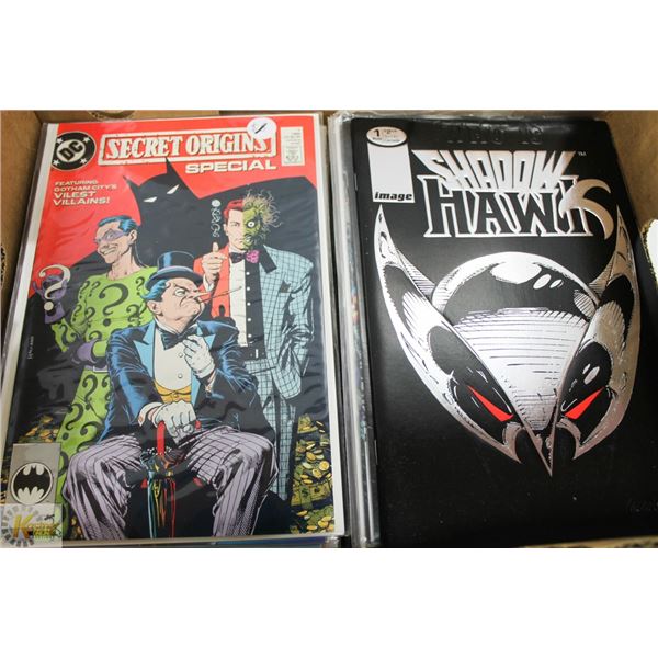 BOX WITH #1 ISSUE COMICS