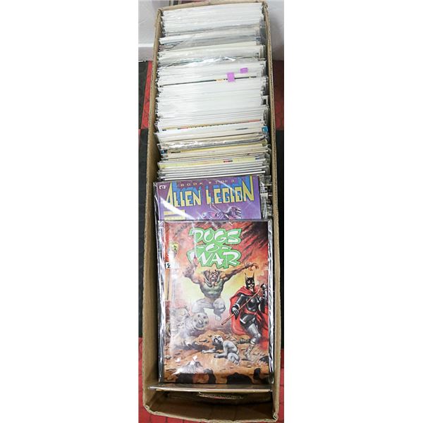 LONG BOX WITH ASSORTED COMICS
