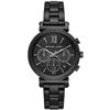 Image 1 : NEW MICHAEL KORS BLACK TRIPLE CHRONO MSRP $370