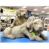 Image 1 : CONCRETE STATUE OF 3 DOGS 13" TALL X 20" WIDE