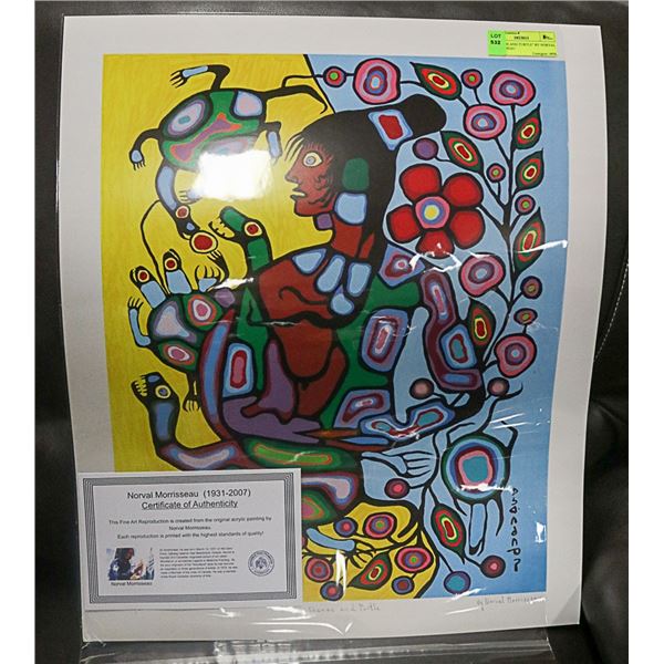 "SHAMAN AND TURTLE" BY NORVAL MORRISSEAU
