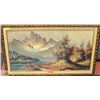 Image 1 : VINTAGE FRAMED ART "MOUNTAIN PEAKS" BY WILMER