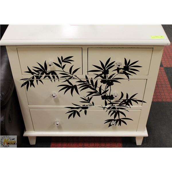 4 DRAWER LEAF PRINT DRESSER / CABINET