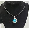Image 2 : TURQUIOSE STONE IN STAINLESS DRAGON NECKLACE