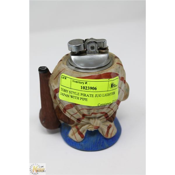 TOBY STYLE PIRATE JUG LIGHTER JAPAN WITH PIPE