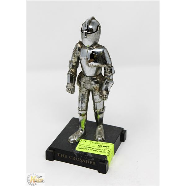 6" CROME KNIGHT IN ARMOUR LIGHTER "THE CRUSADER"