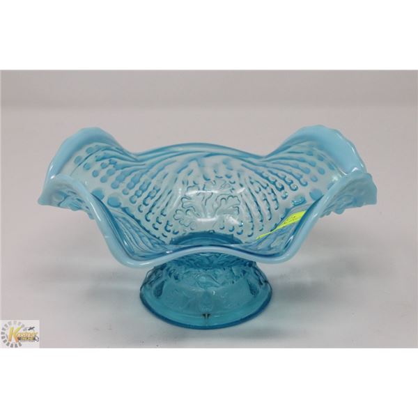 1890'S-1910'S OPALESCENT BLUE BOWL NO CHIPS