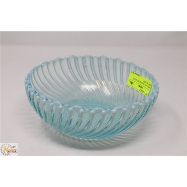 1890'S-1910'S OPALESCENT BLUE BOWL NO CHIPS