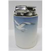 Image 1 : VINTAGE TABLE LIGHTER MADE IN DENMARK W SEAGUL